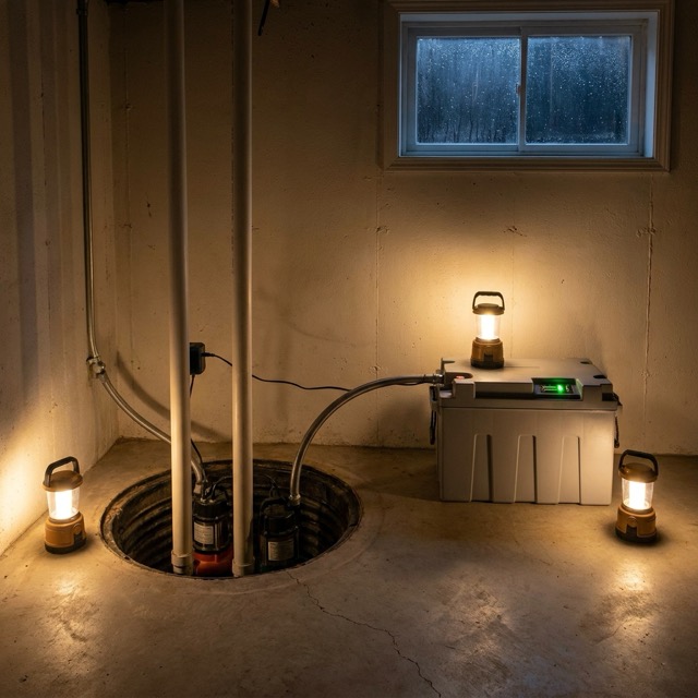battery backup sump pump Florida - how backup systems protect during power outages